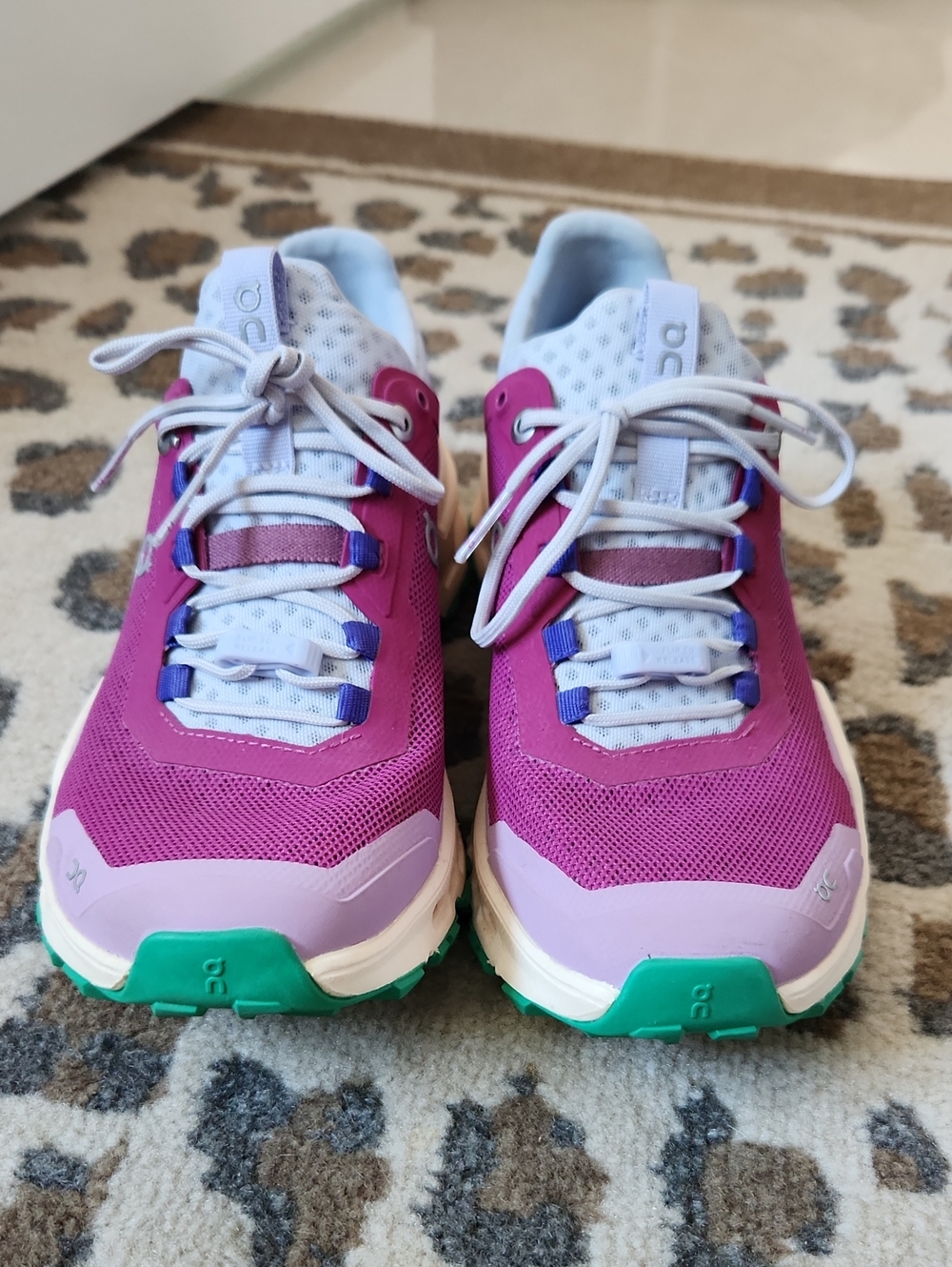 On Running Women's Trail Shoes - Magenta/Purple with Mint Accents - Picture 4 of 4
